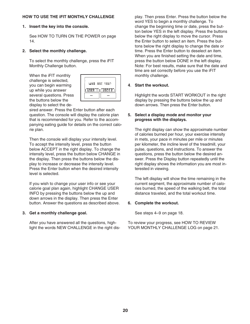 ProForm PFTL79007.0 User Manual | Page 20 / 36