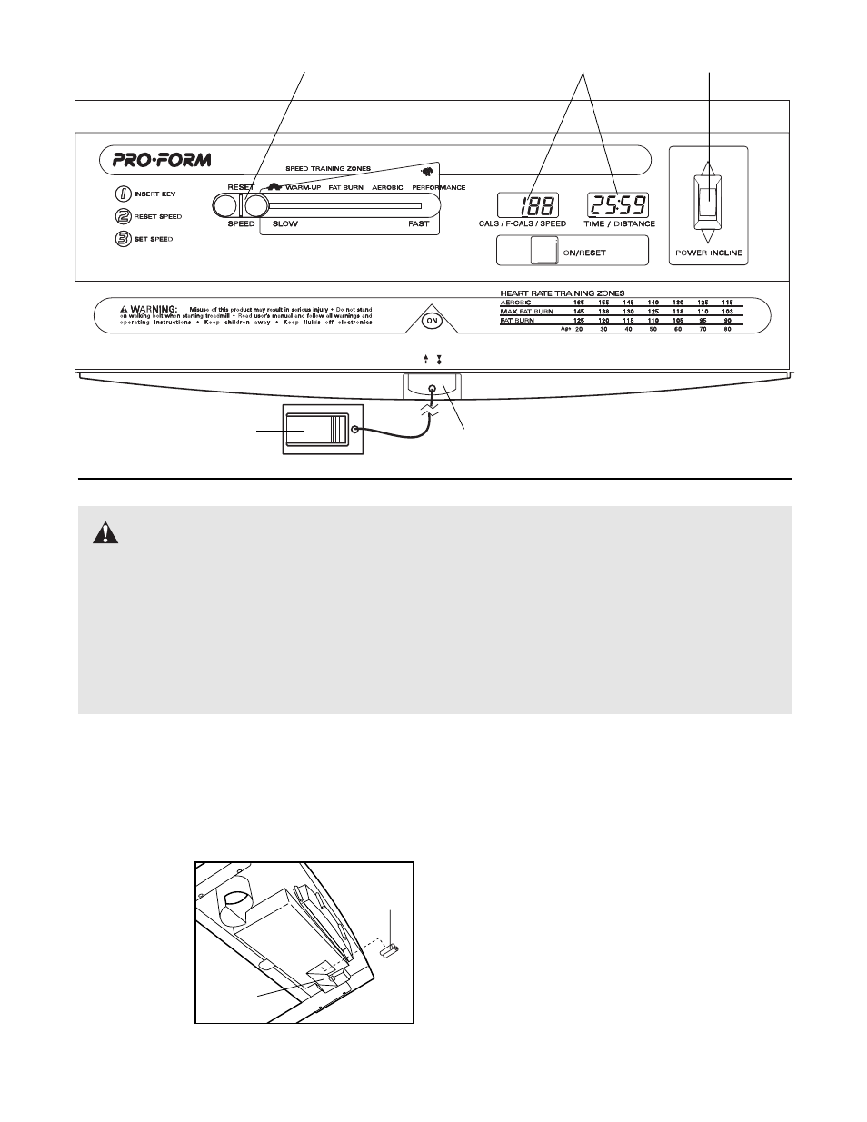 Caution | ProForm 385C PFTL39190 User Manual | Page 8 / 18