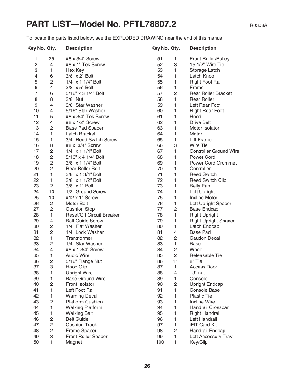 ProForm PFTL78807.2 User Manual | Page 26 / 32