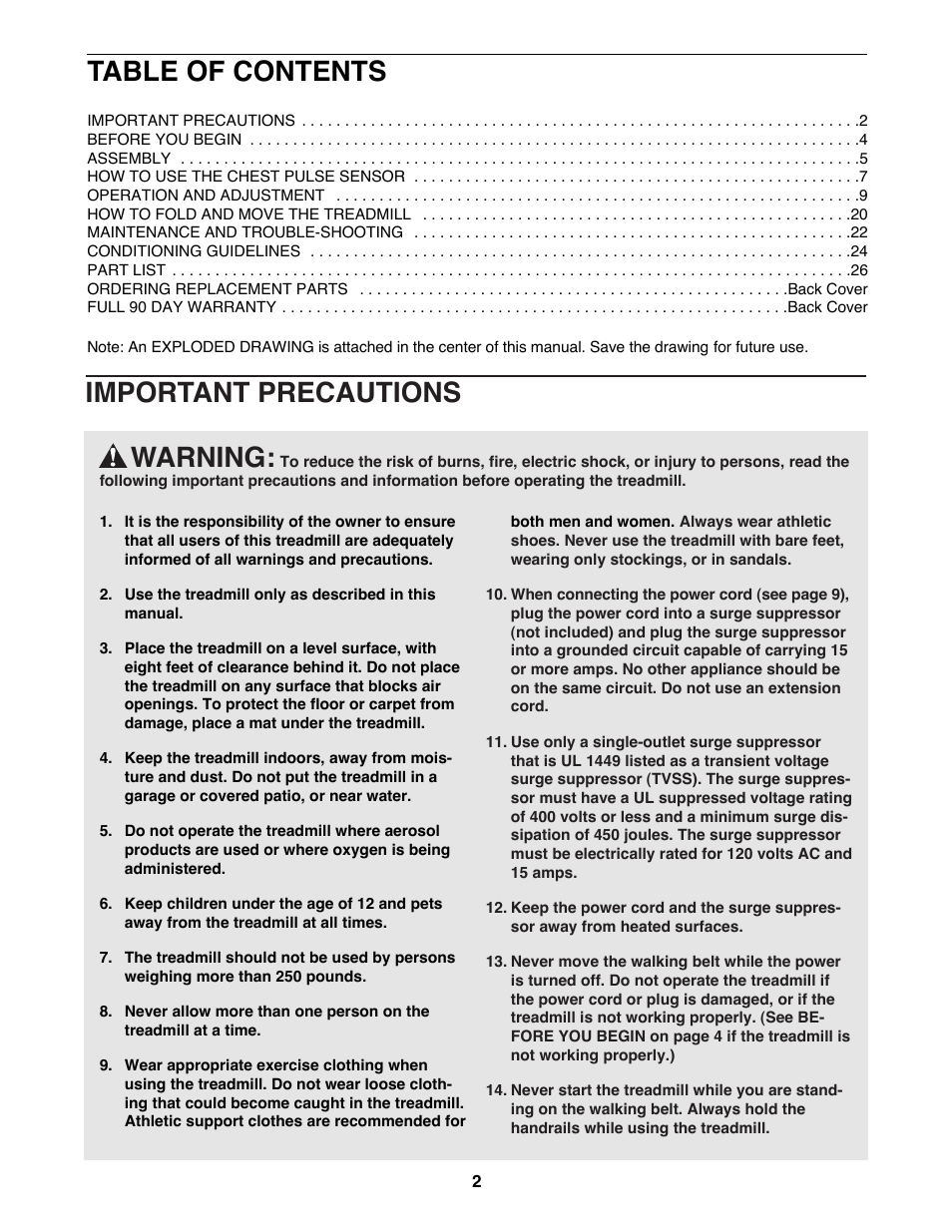 ProForm 831.297783 User Manual | Page 2 / 30