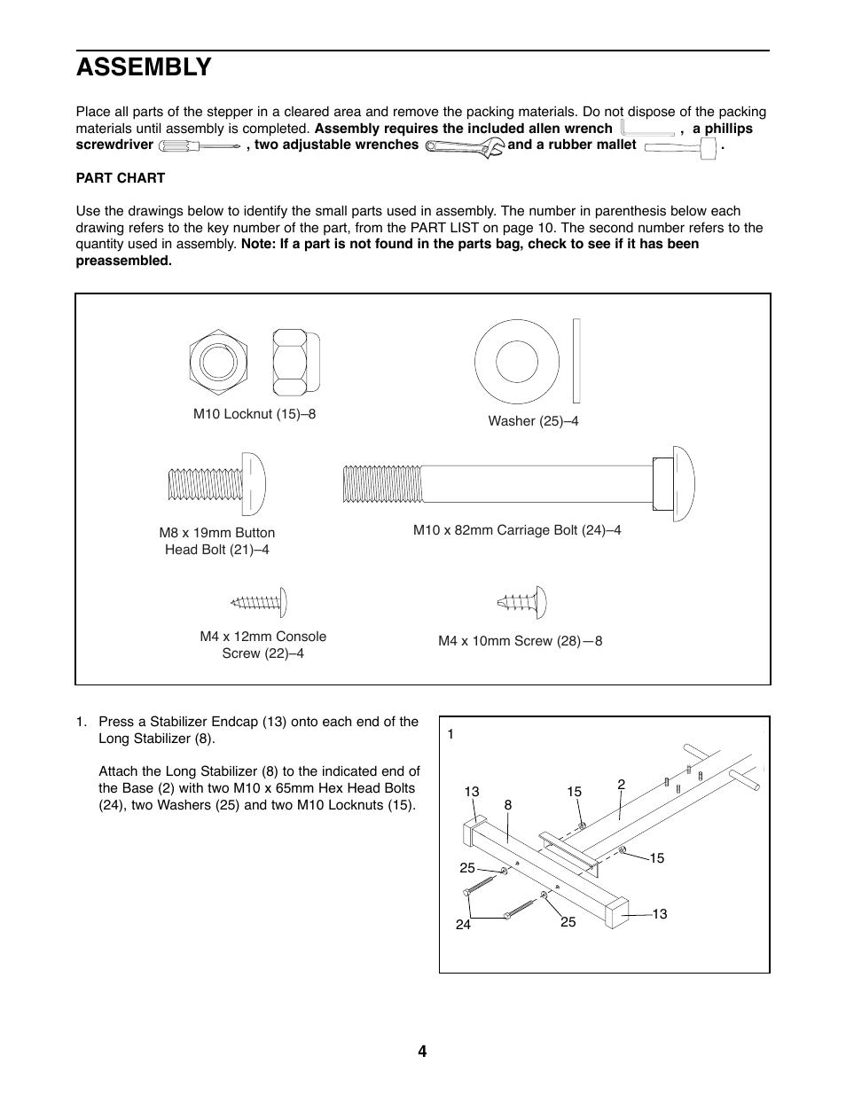 Assembly | ProForm 831.285840 User Manual | Page 4 / 12