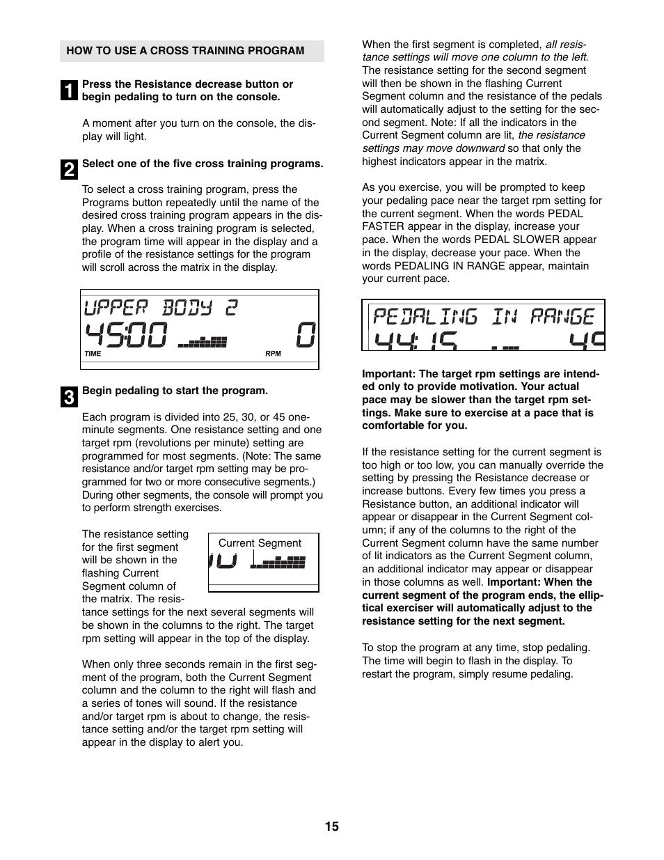 ProForm PFEL8947.0 User Manual | Page 15 / 28