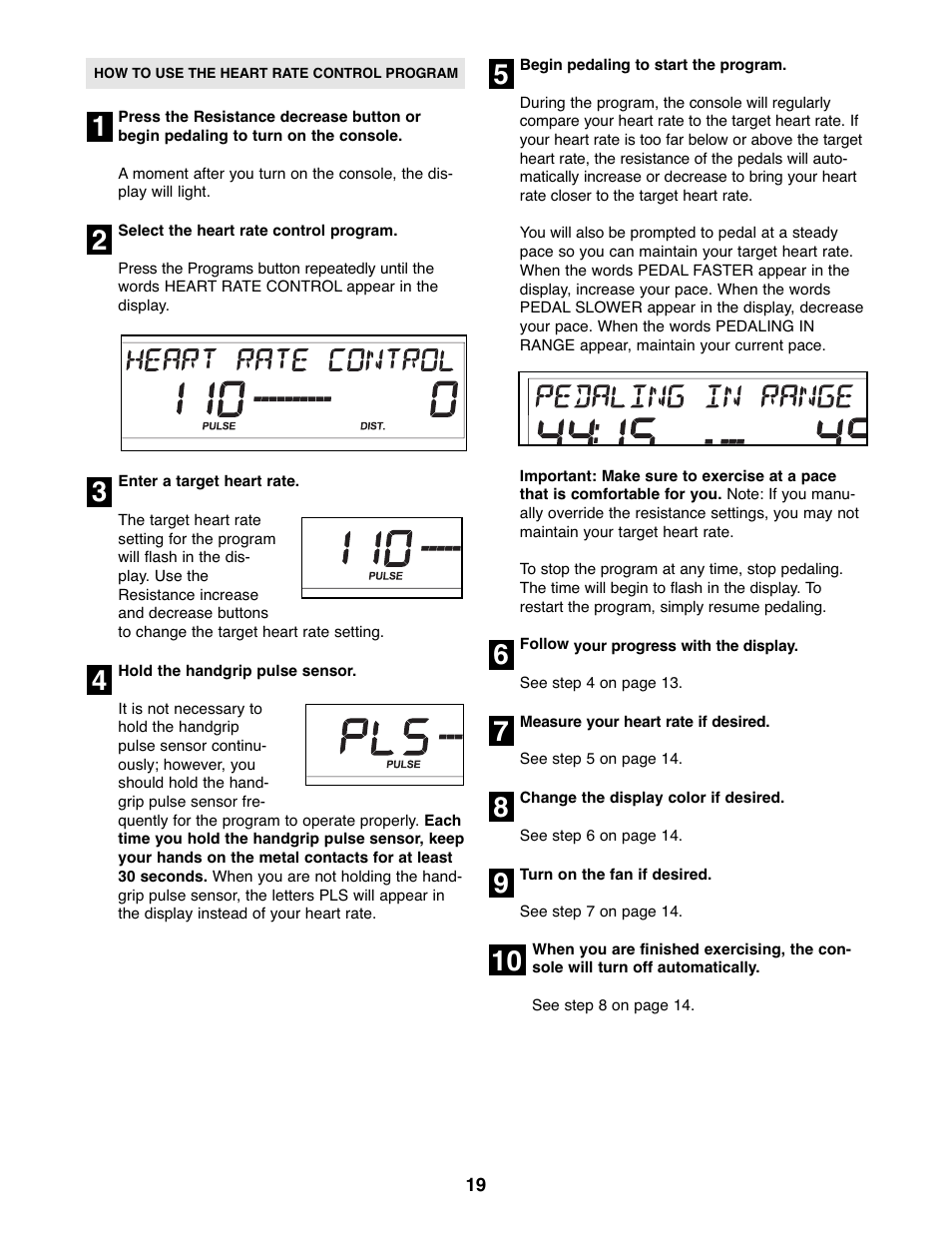 ProForm PFEL8947.0 User Manual | Page 19 / 28