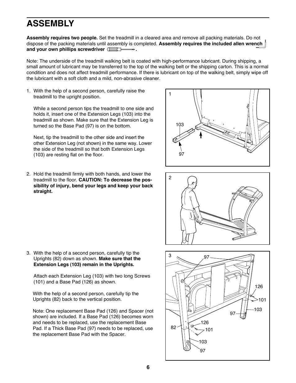 Assembly | ProForm 831.299261 User Manual | Page 6 / 26