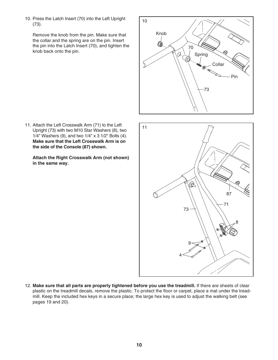 ProForm Crosswalk 831.24723.2 User Manual | Page 10 / 28