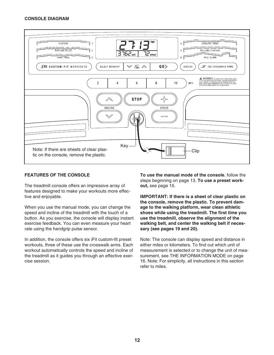 ProForm Crosswalk 831.24723.2 User Manual | Page 12 / 28