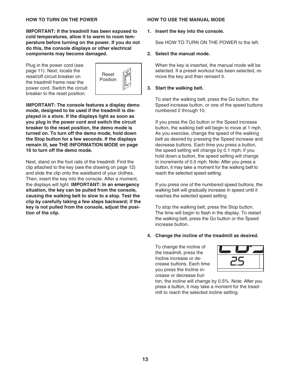 ProForm Crosswalk 831.24723.2 User Manual | Page 13 / 28