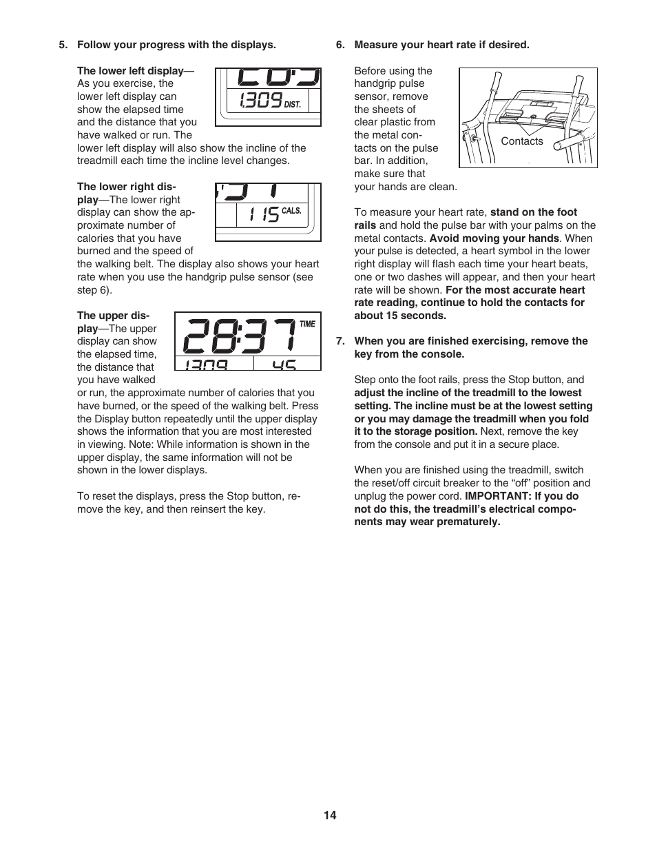 ProForm Crosswalk 831.24723.2 User Manual | Page 14 / 28