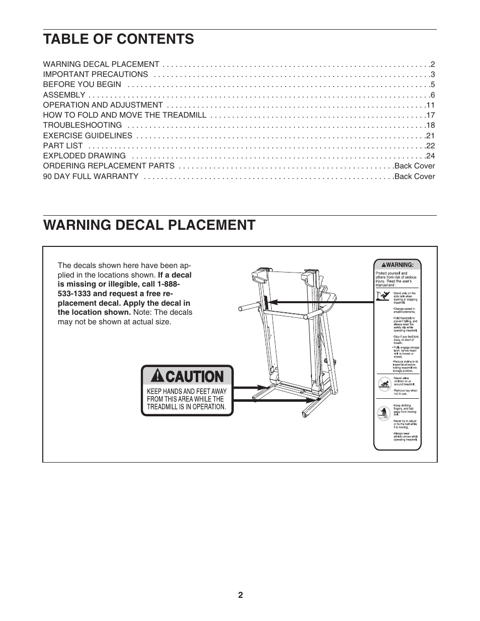 ProForm Crosswalk 831.24723.2 User Manual | Page 2 / 28