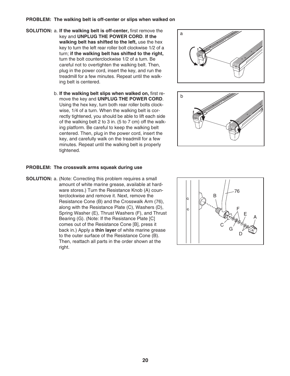ProForm Crosswalk 831.24723.2 User Manual | Page 20 / 28