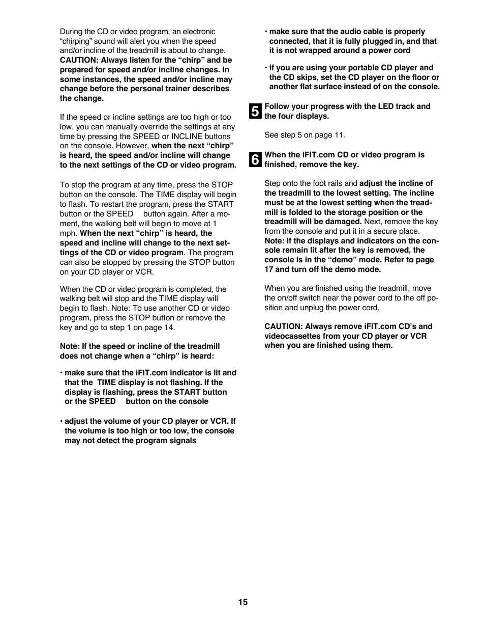ProForm 635CW 831.299451 User Manual | Page 15 / 26