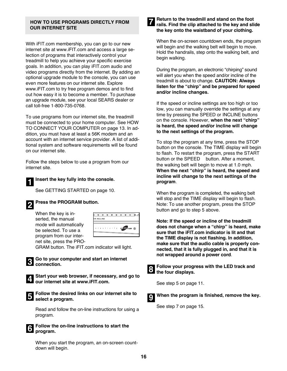 ProForm 635CW 831.299451 User Manual | Page 16 / 26