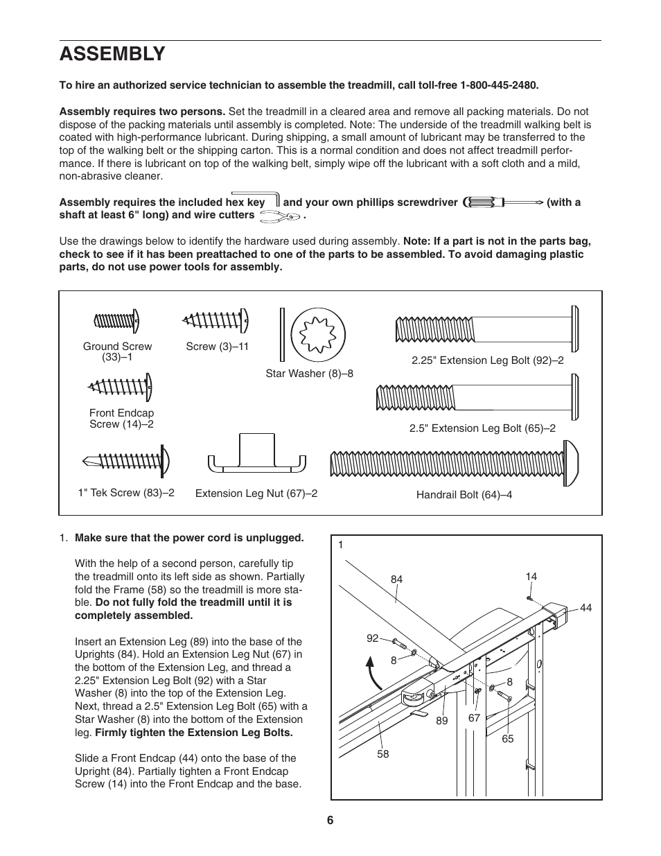 Assembly | ProForm CrossTrainer PFTL59806.0 User Manual | Page 6 / 28