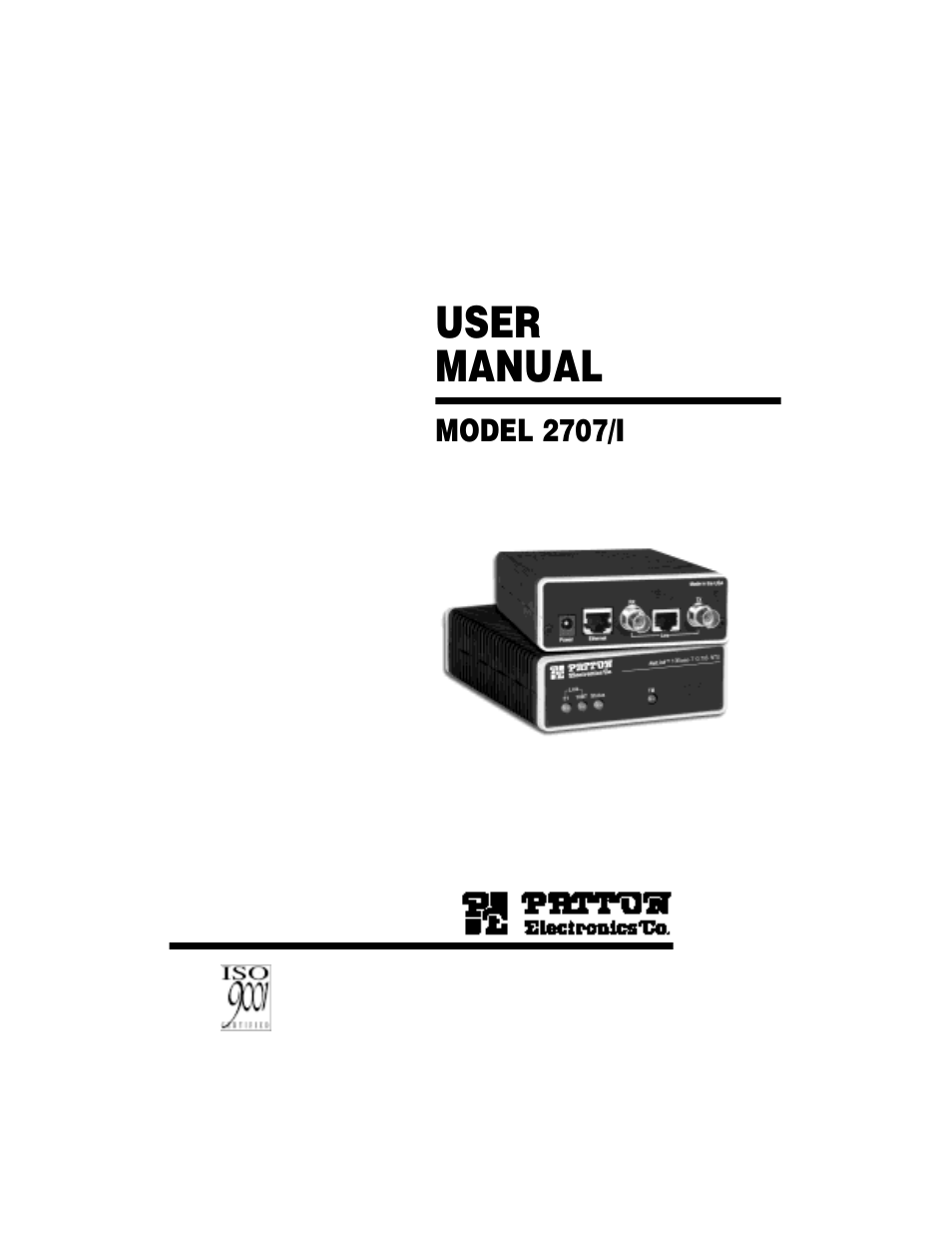 Patton electronic PATTON 2707/I User Manual | 24 pages