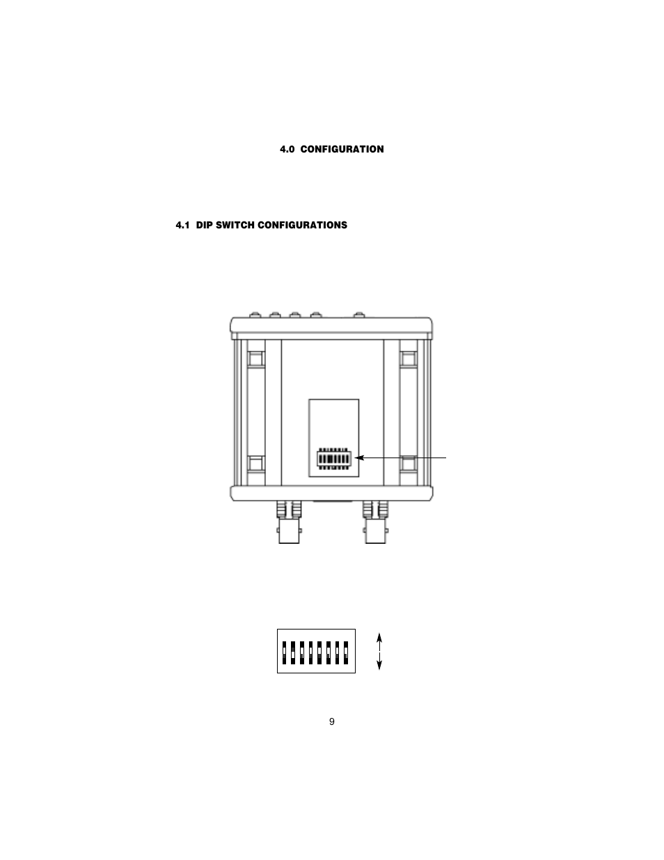 0 configuration, 1 dip switch configurations, Configuration | Dip switch configurations | Patton electronic PATTON 2707/I User Manual | Page 9 / 24