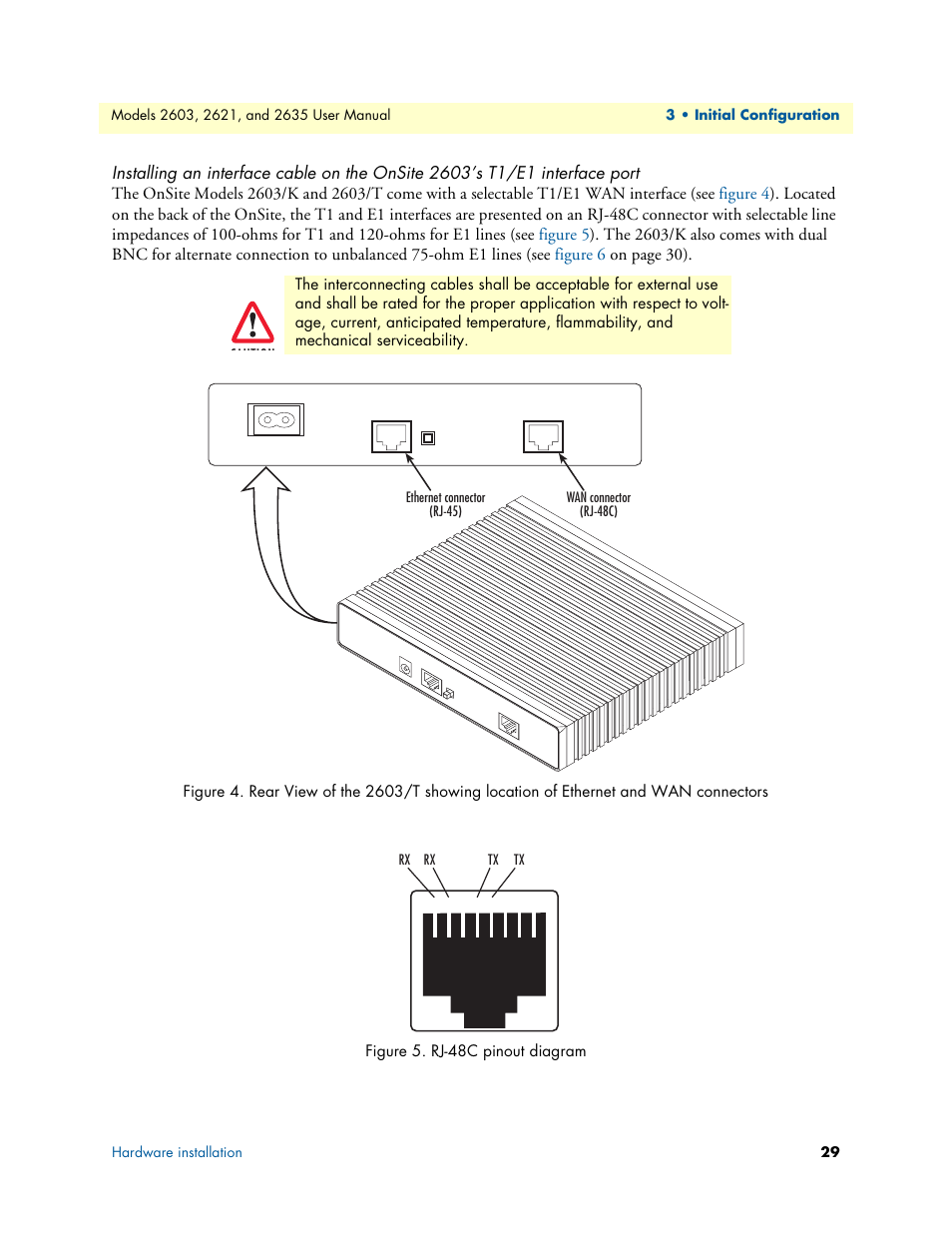 Rj-48c pinout diagram | Patton electronic ONSITE SERIES 2635 User Manual | Page 29 / 133