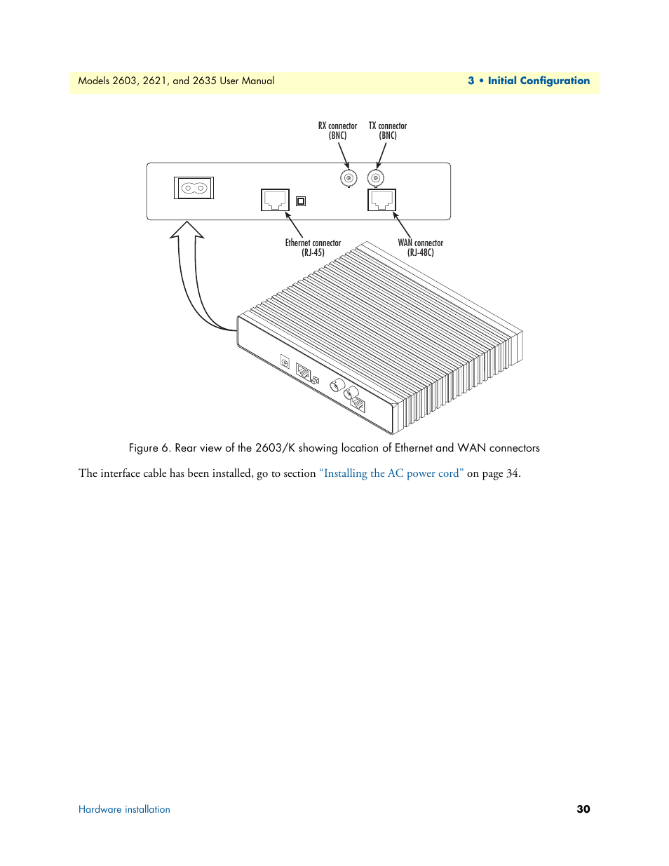 Figure 6, Rx connector (bnc) | Patton electronic ONSITE SERIES 2635 User Manual | Page 30 / 133