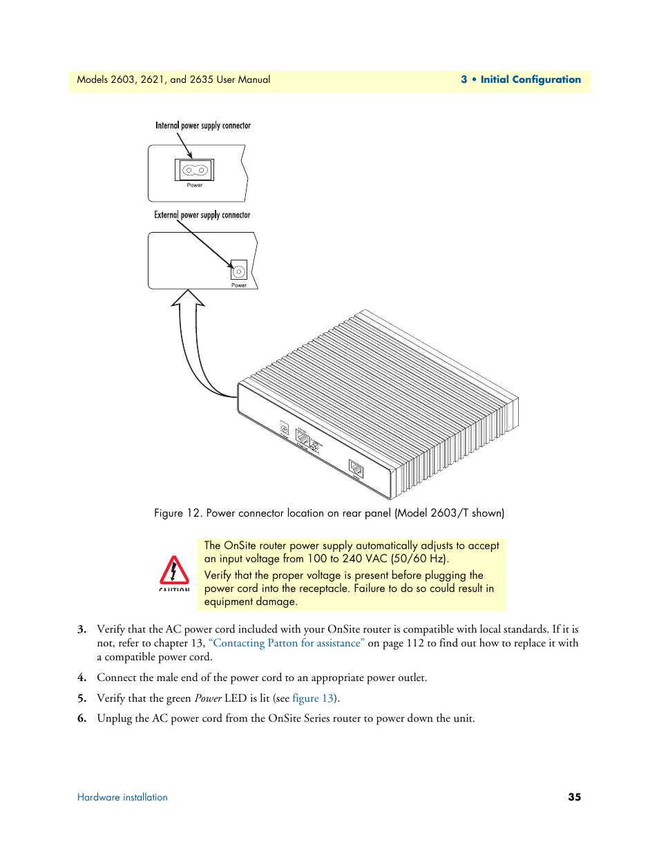 Figure 12 | Patton electronic ONSITE SERIES 2635 User Manual | Page 35 / 133