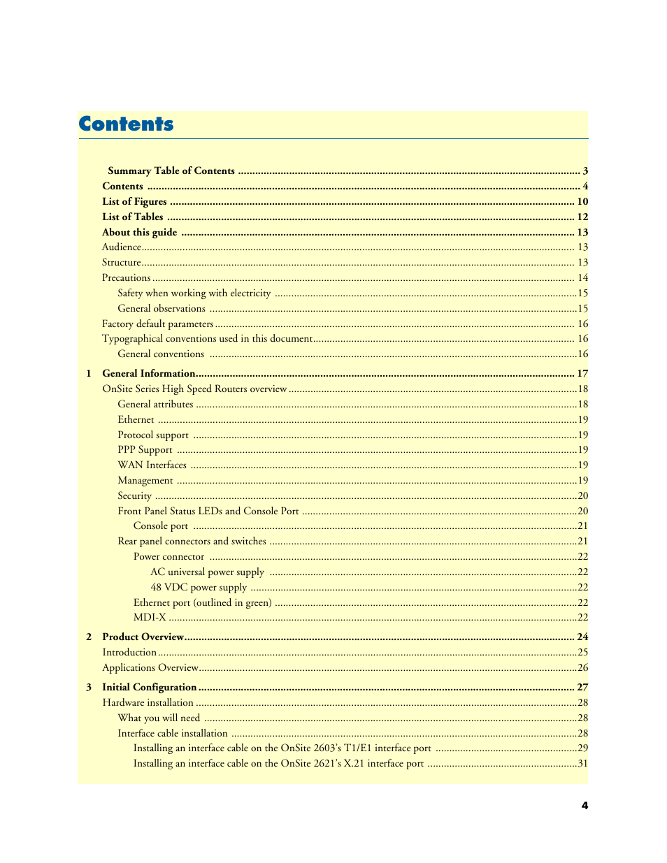 Patton electronic ONSITE SERIES 2635 User Manual | Page 4 / 133