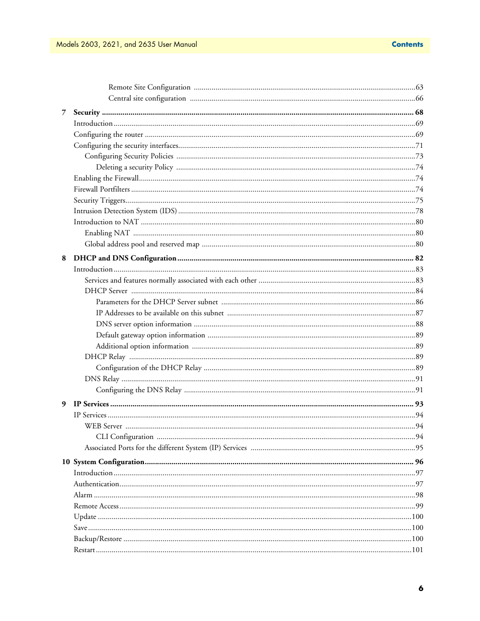 Patton electronic ONSITE SERIES 2635 User Manual | Page 6 / 133