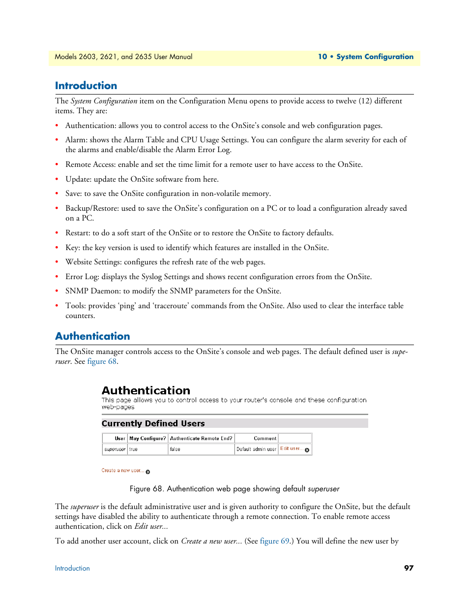 Introduction, Authentication, Introduction authentication | Patton electronic ONSITE SERIES 2635 User Manual | Page 97 / 133