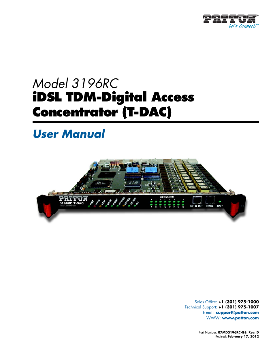 Patton electronic 3196RC User Manual | 93 pages
