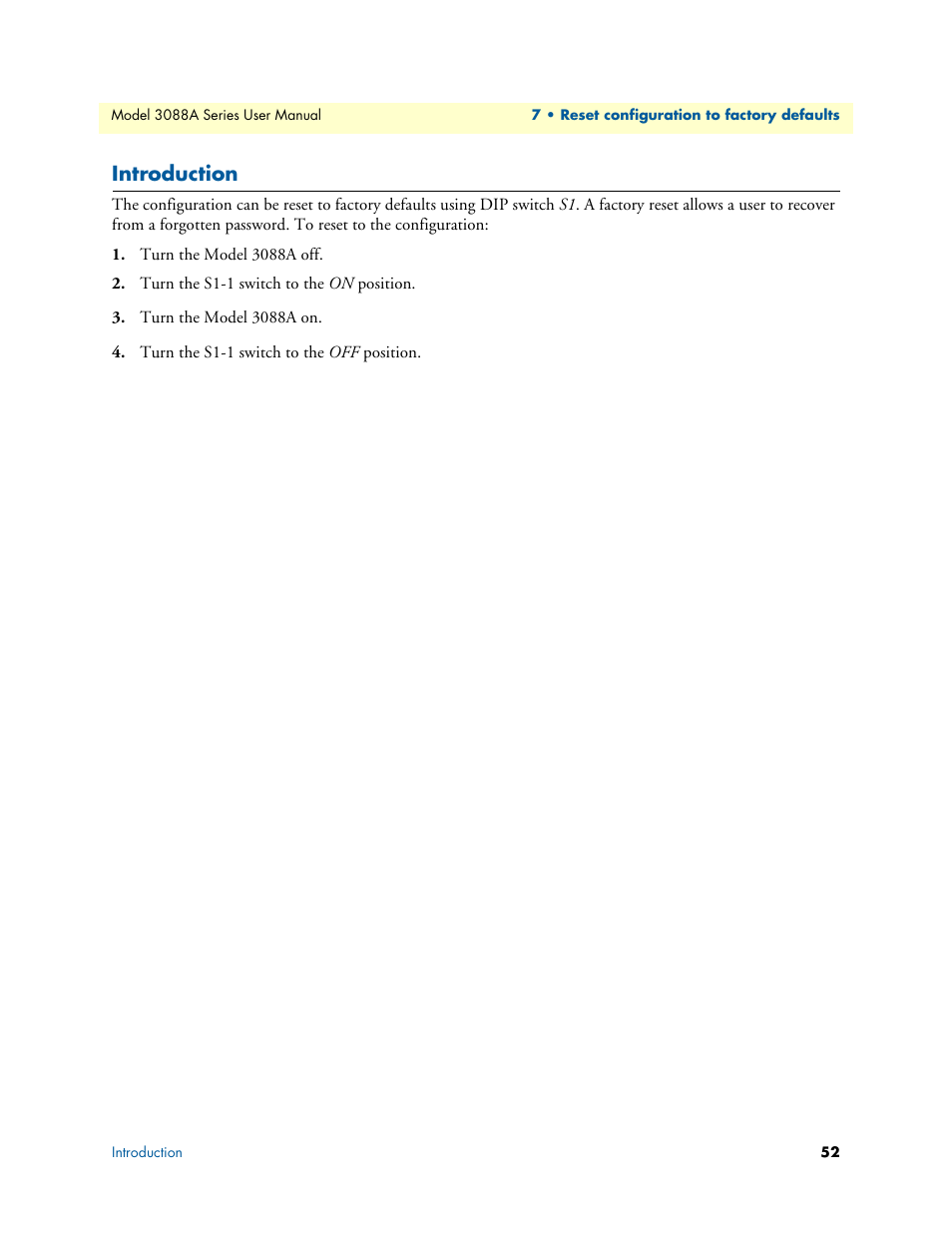 Introduction | Patton electronic 3088A User Manual | Page 52 / 71