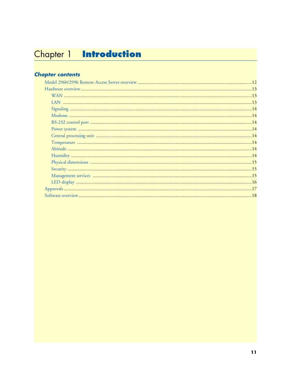 Chapter 1 introduction, Introduction, Chapter 1 | Patton electronic 2996 User Manual | Page 11 / 65