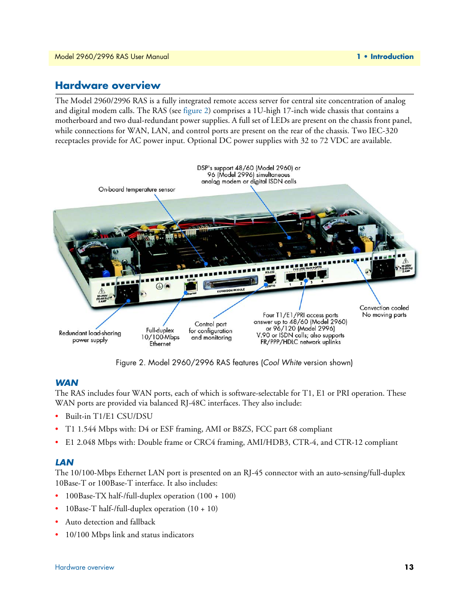 Hardware overview | Patton electronic 2996 User Manual | Page 13 / 65