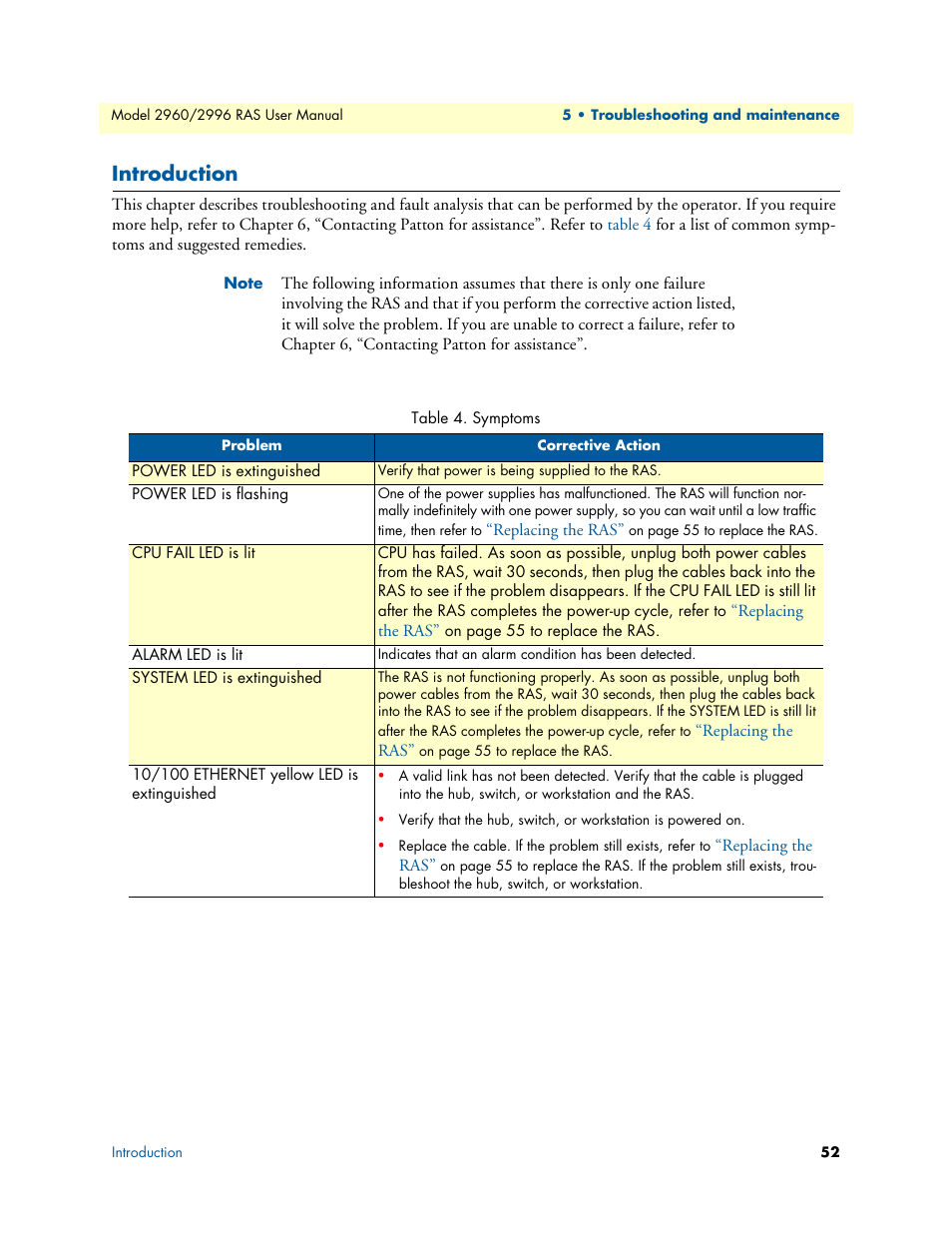 Introduction | Patton electronic 2996 User Manual | Page 52 / 65