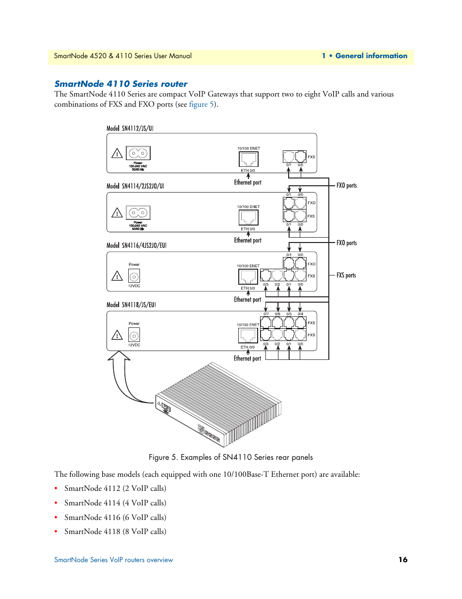 Smartnode 4110 series router | Patton electronic SMARTNODE 4110 User Manual | Page 16 / 78