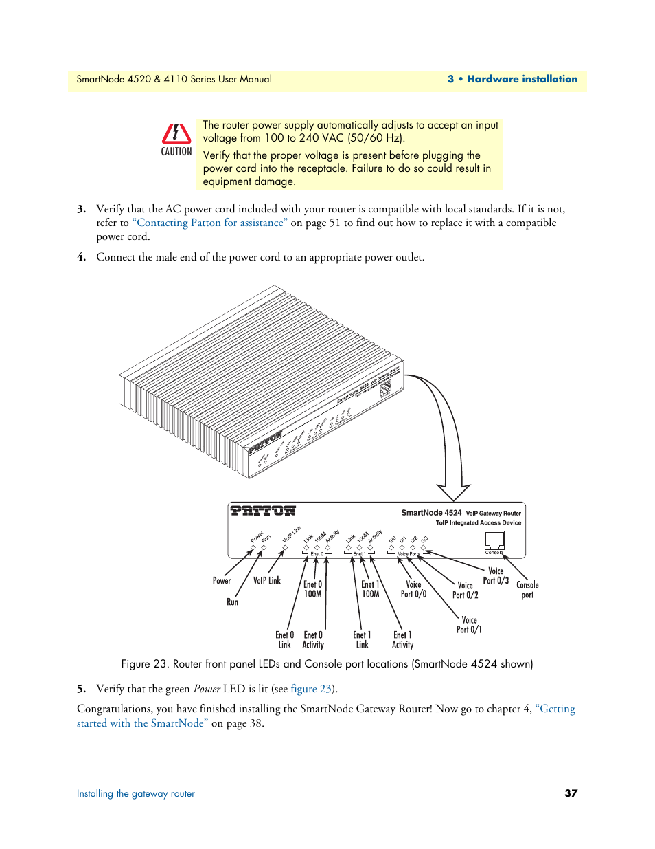 Patton electronic SMARTNODE 4110 User Manual | Page 37 / 78