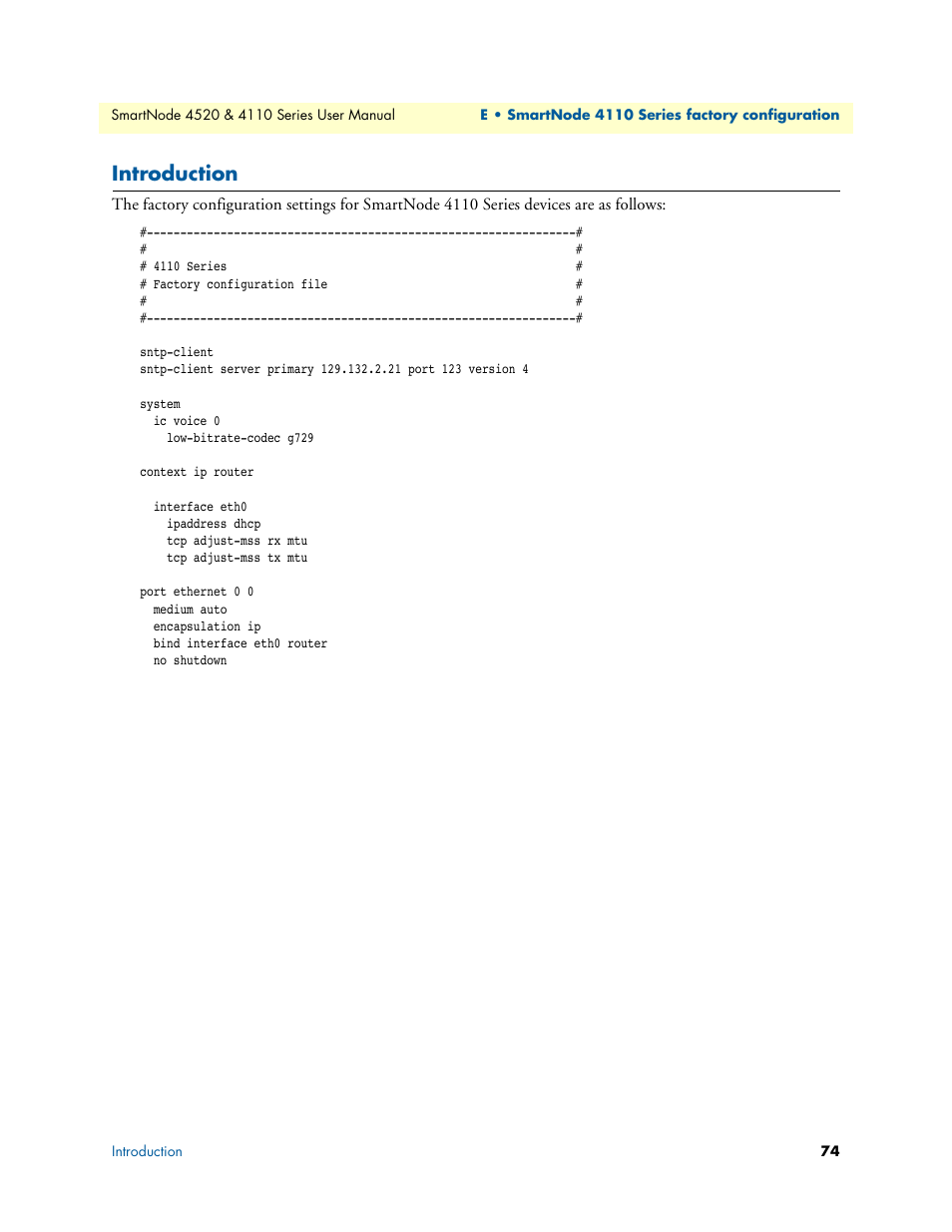 Introduction | Patton electronic SMARTNODE 4110 User Manual | Page 74 / 78