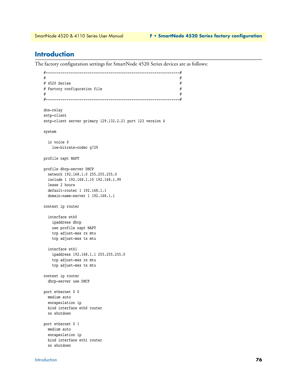 Introduction | Patton electronic SMARTNODE 4110 User Manual | Page 76 / 78