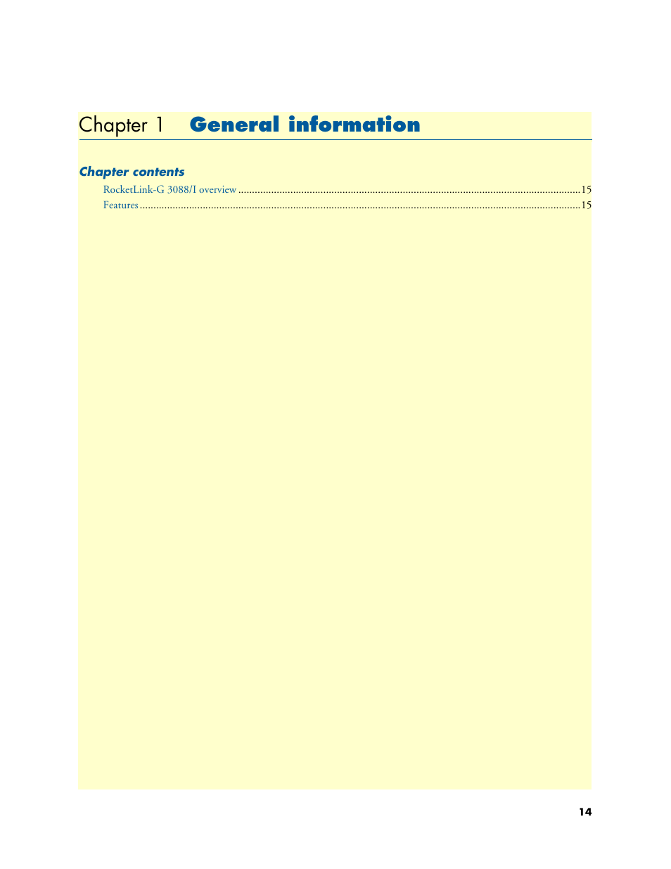 Chapter 1 general information, General information, Chapter 1 | Patton electronic Model 3088/I User Manual | Page 14 / 61