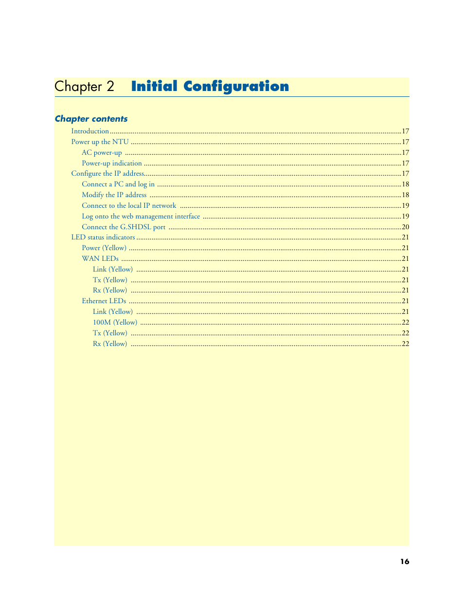 Chapter 2 initial configuration, Initial configuration, Chapter 2 | Patton electronic Model 3088/I User Manual | Page 16 / 61