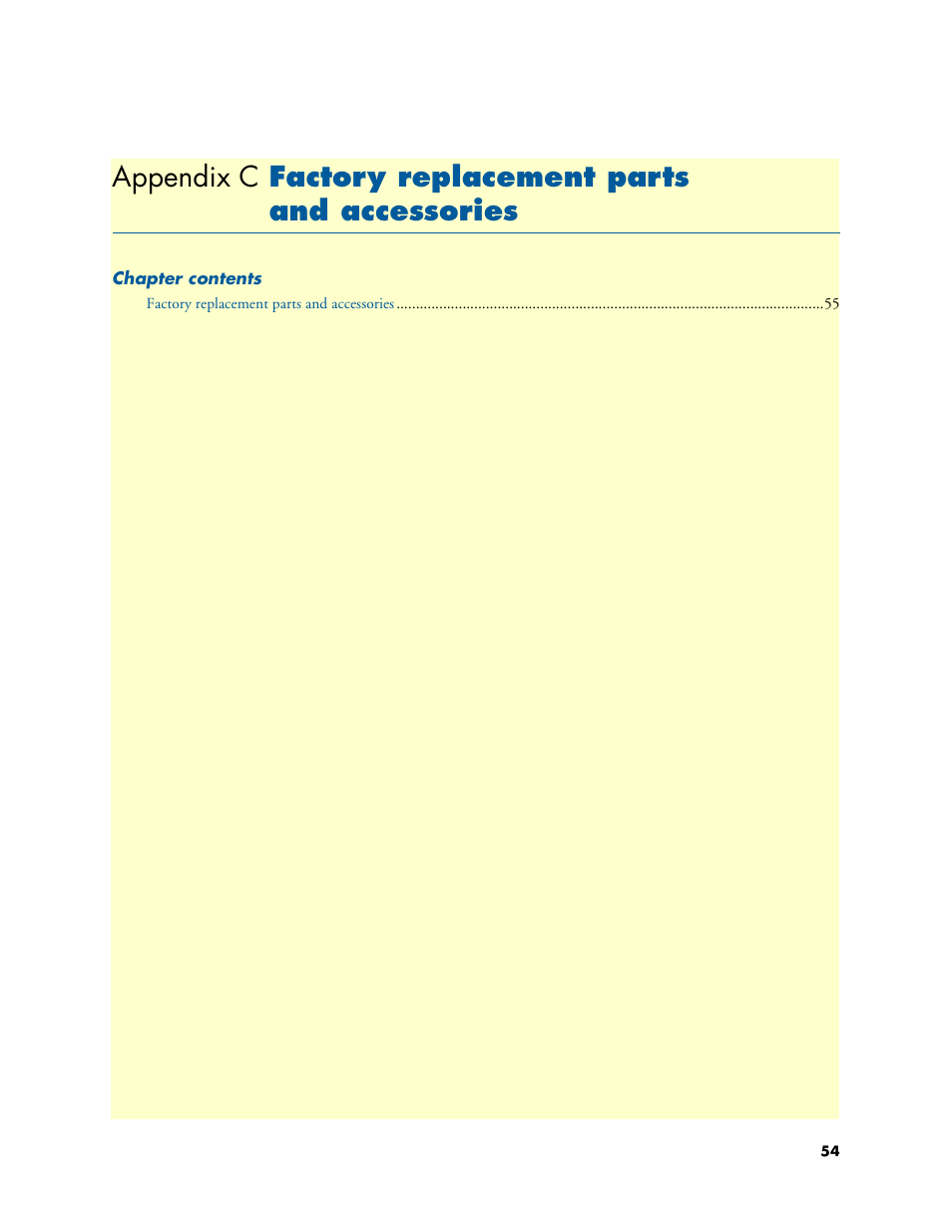 Factory replacement parts and accessories, Appendix c | Patton electronic Model 3088/I User Manual | Page 54 / 61