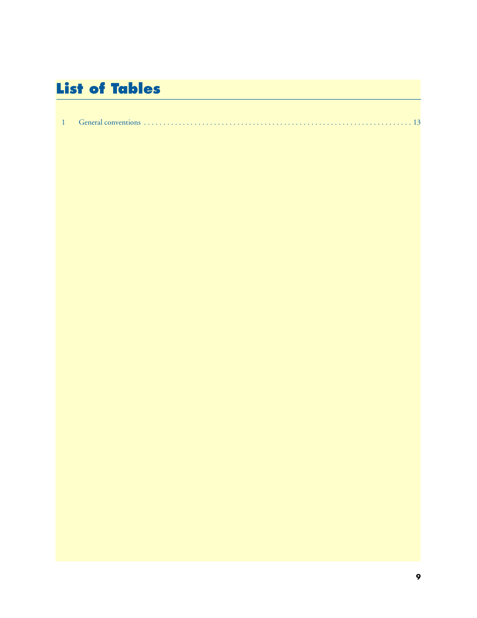 List of tables, Li st of tables | Patton electronic Model 3088/I User Manual | Page 9 / 61