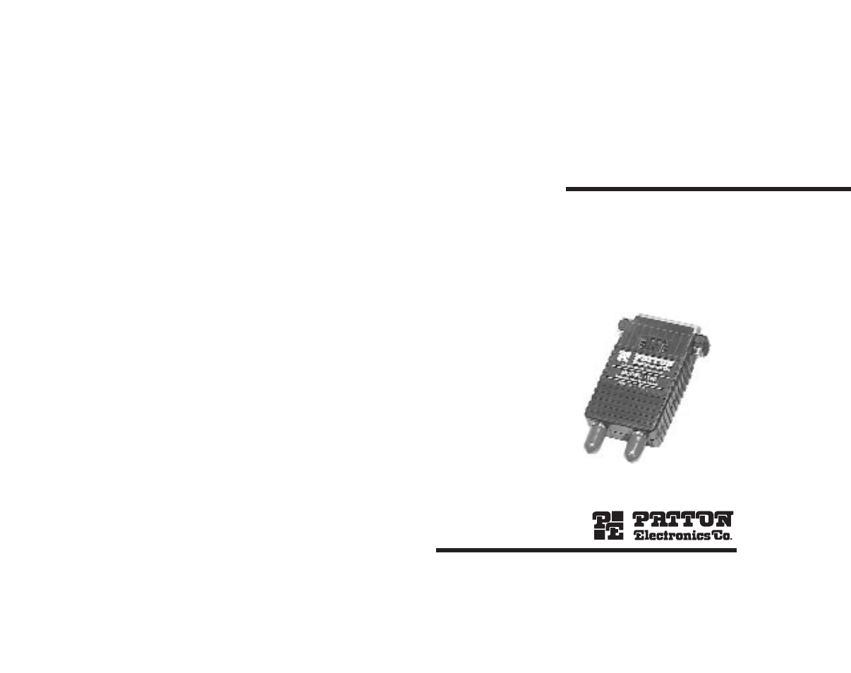 Patton electronic 1140 User Manual | 8 pages