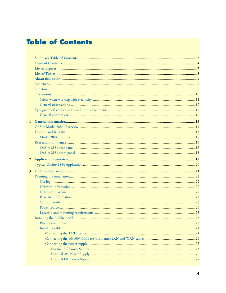 Patton electronic T1/E1 CHANNELIZED GIGABIT ROUTER 2884 User Manual | Page 4 / 51