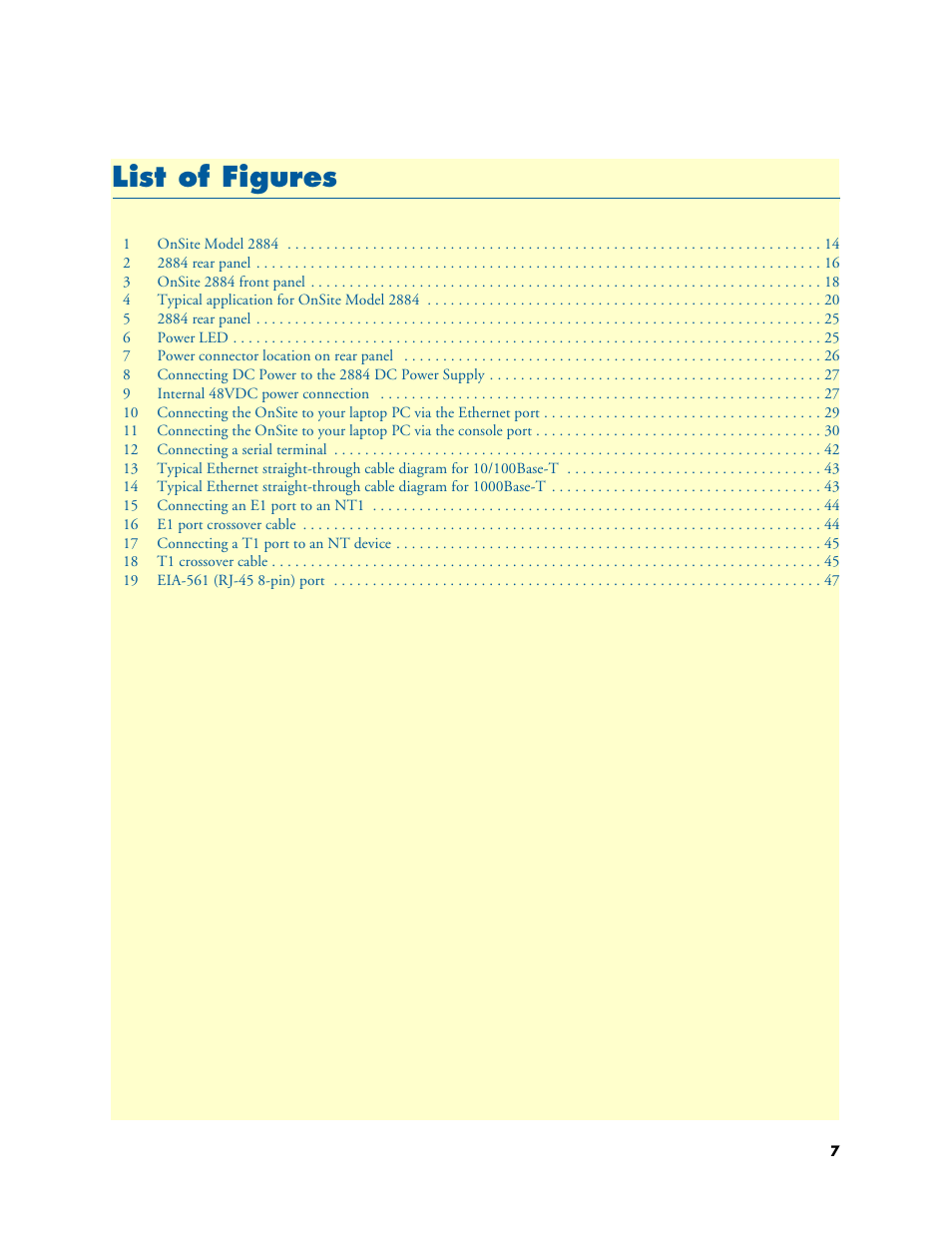 List of figures, Li st of figures | Patton electronic T1/E1 CHANNELIZED GIGABIT ROUTER 2884 User Manual | Page 7 / 51