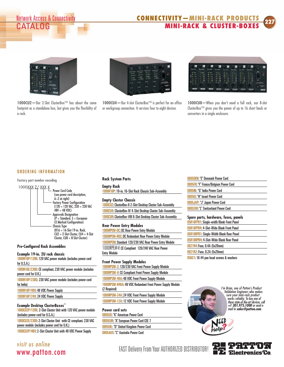 Catalog, Visit us online | Patton electronic 1000CU8 User Manual | Page 2 / 4