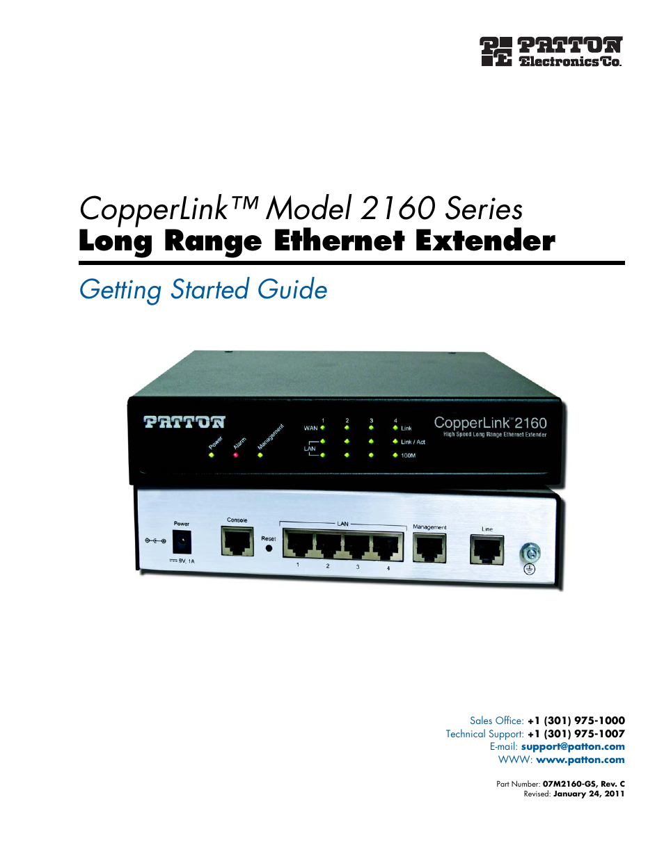 Patton electronic CopperLink 2160 Series User Manual | 107 pages