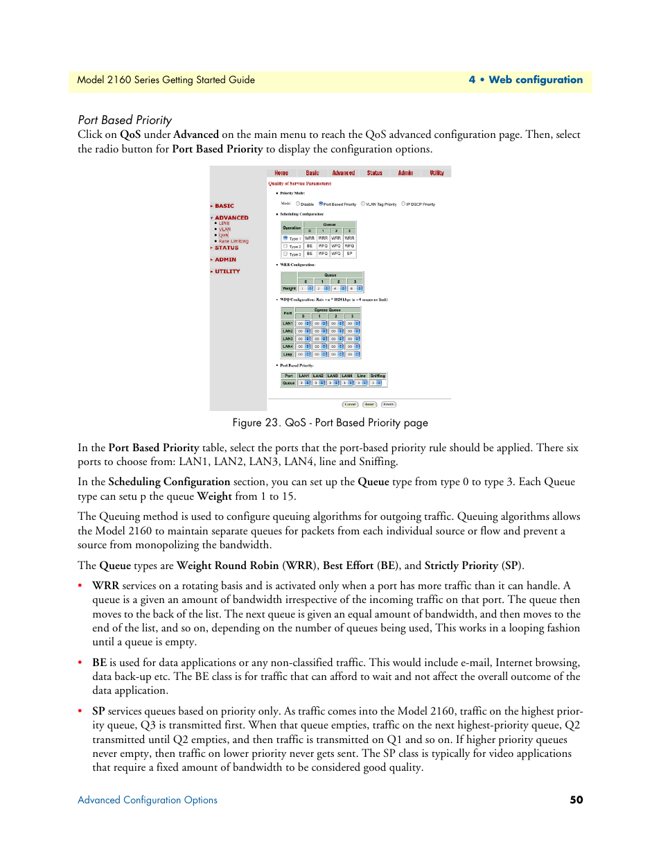 Port based priority | Patton electronic CopperLink 2160 Series User Manual | Page 50 / 107