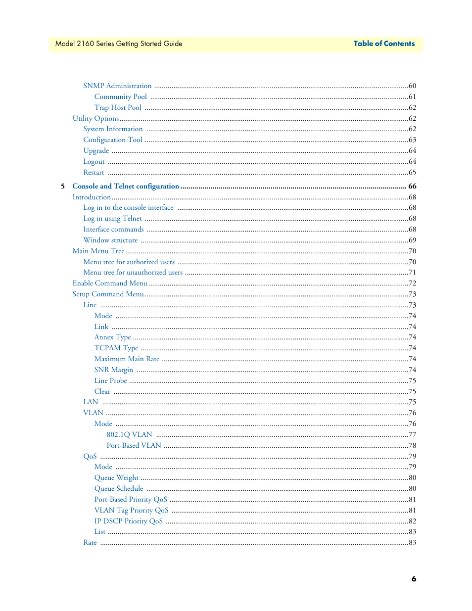 Patton electronic CopperLink 2160 Series User Manual | Page 6 / 107