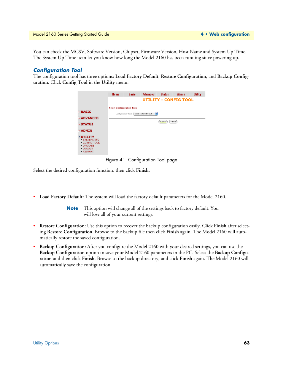 Configuration tool | Patton electronic CopperLink 2160 Series User Manual | Page 63 / 107