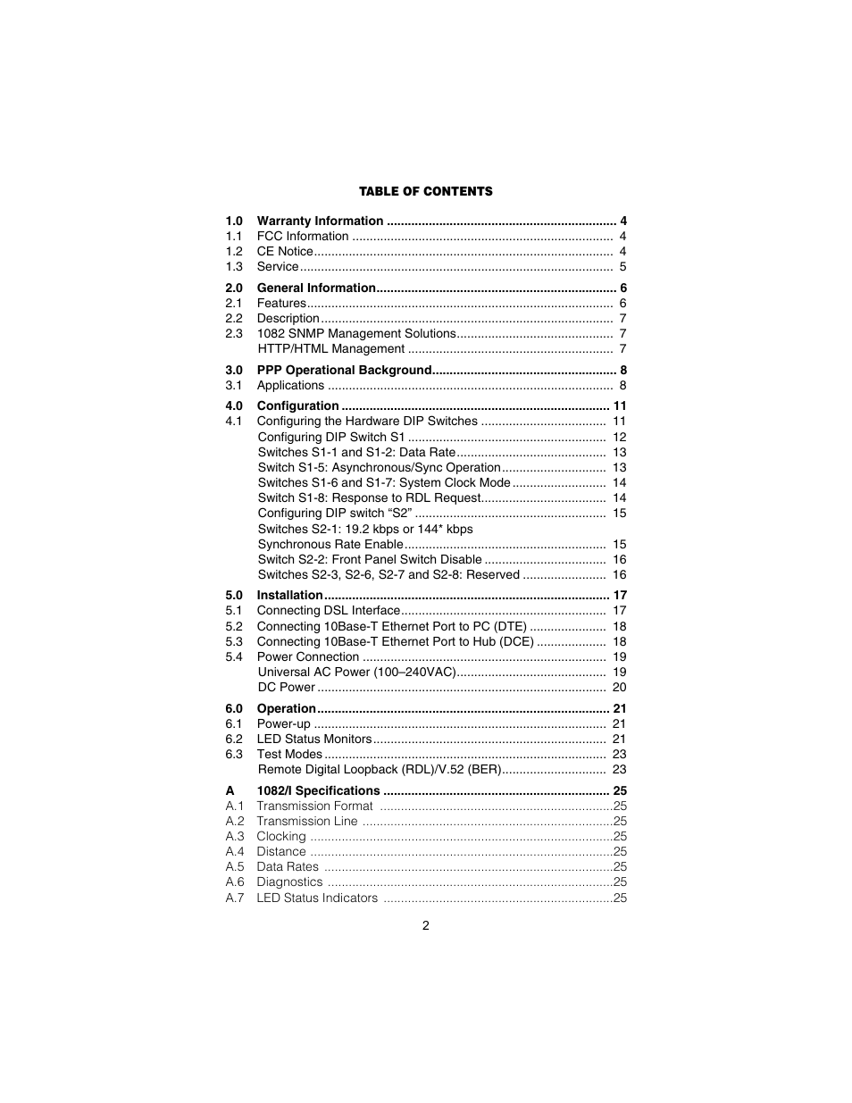 Patton electronic 1082/I User Manual | Page 2 / 28