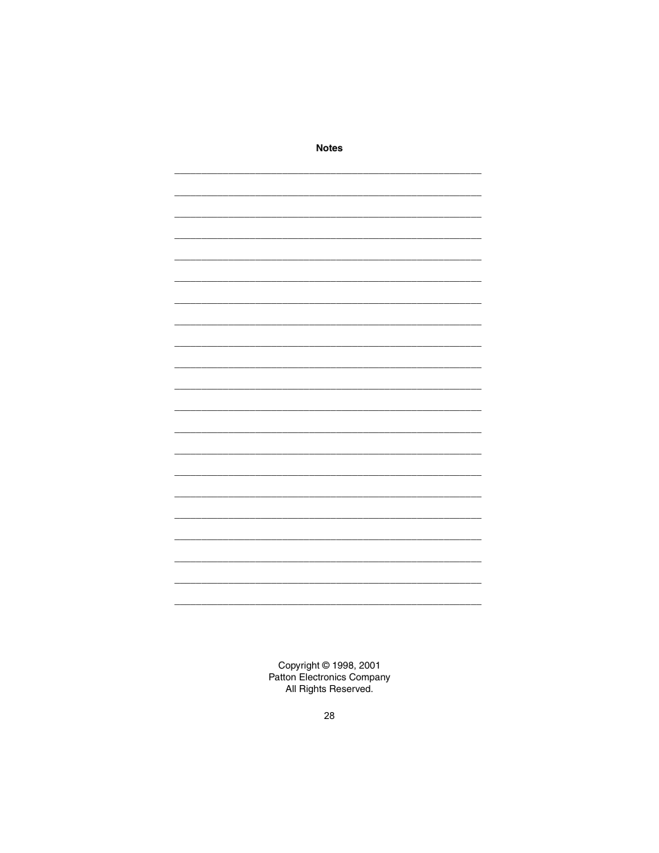 Patton electronic 1082/I User Manual | Page 28 / 28
