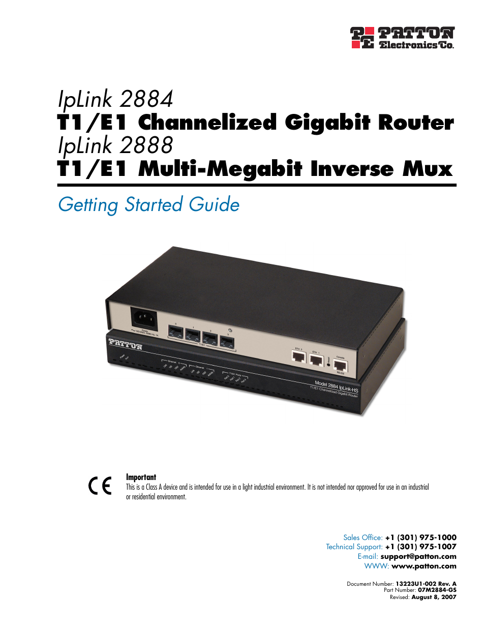 Patton electronic 2884 User Manual | 52 pages