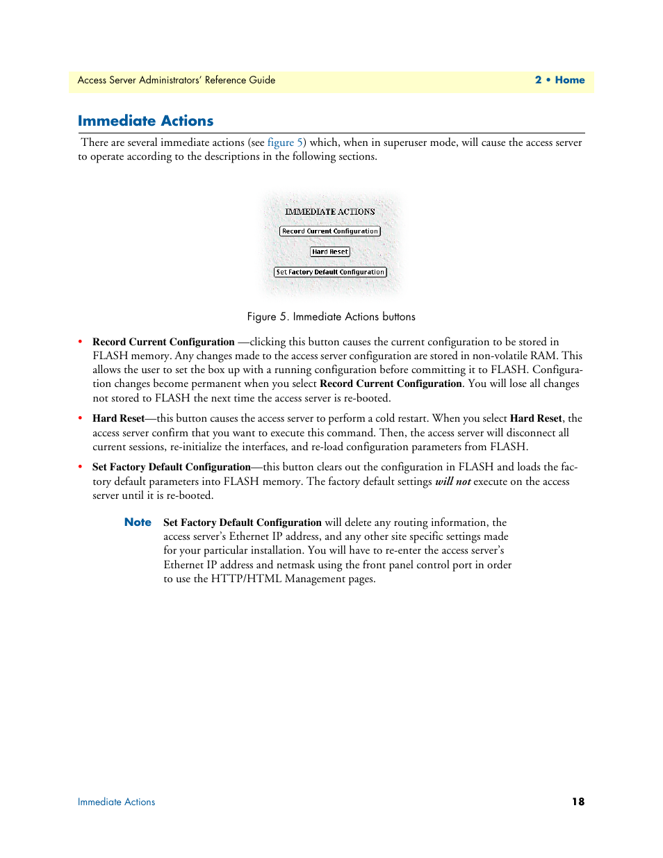 Immediate actions | Patton electronic 29XX User Manual | Page 18 / 326